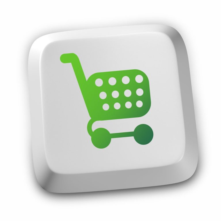 Keyboard button with shopping cart